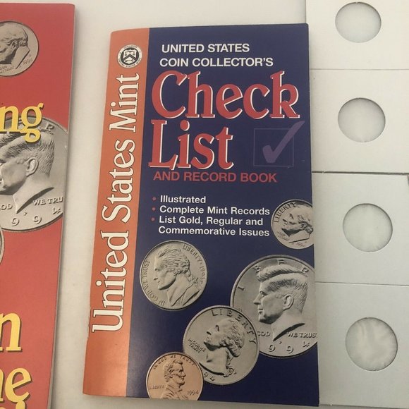 Vintage 1994 United States Mint Coin Collecting Book Checklist And Sleeves - Picture 3 of 12